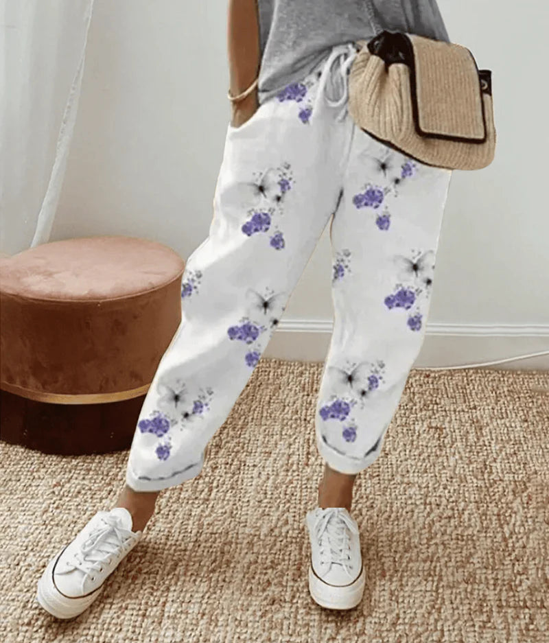 BB | Floral print Elegant Trousers – Flattering Fit & Luxe Comfort