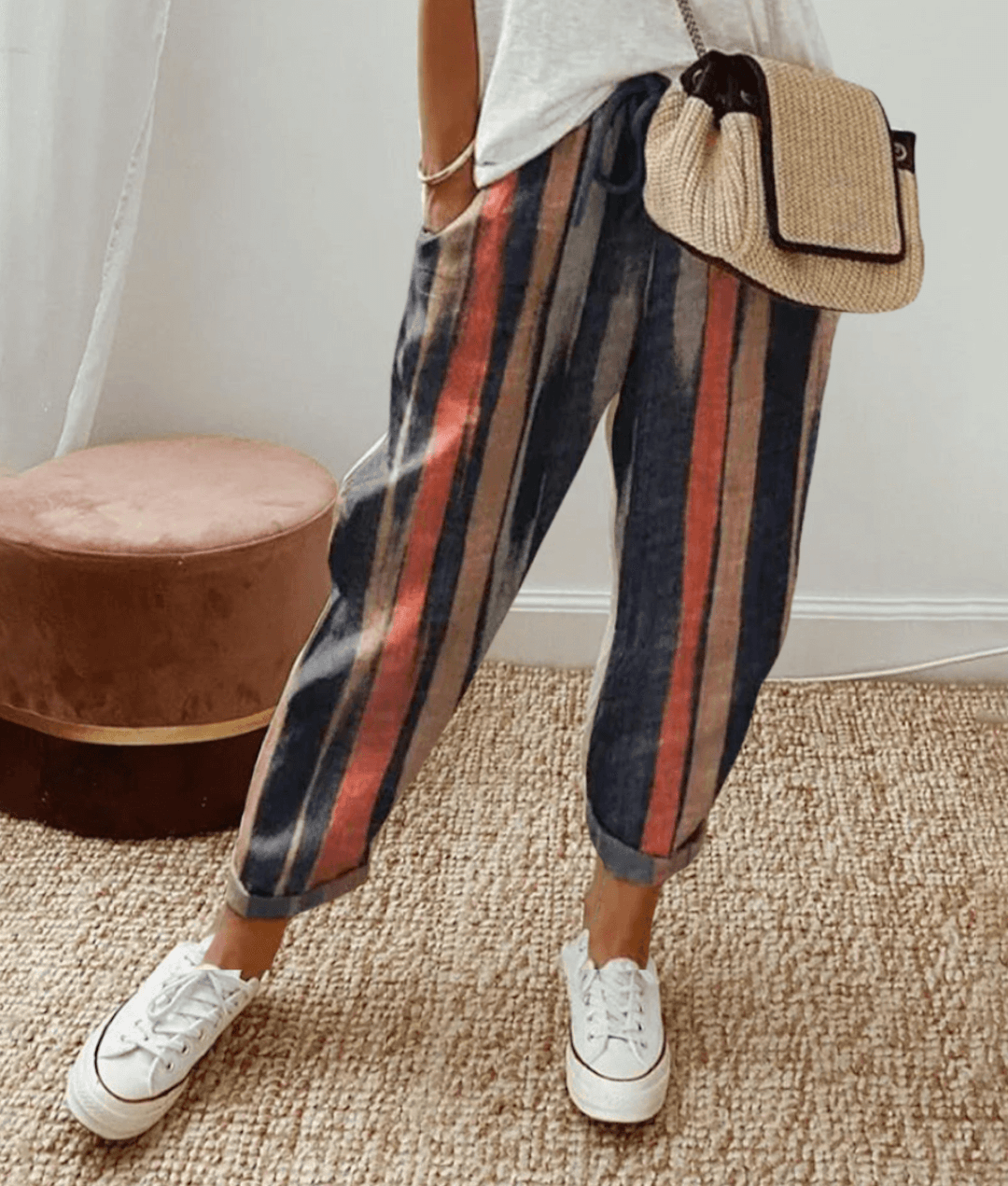 BB | Stripes Elegant Trousers – Flattering Fit & Luxe Comfort