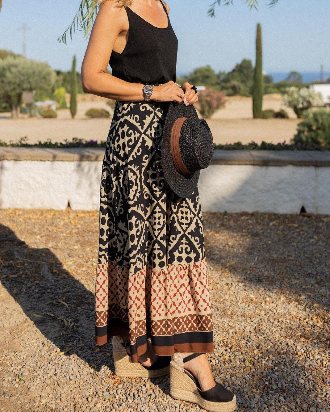 BB | High-Waisted Boho Maxi Skirt – Elegant & Effortlessly Comfortable