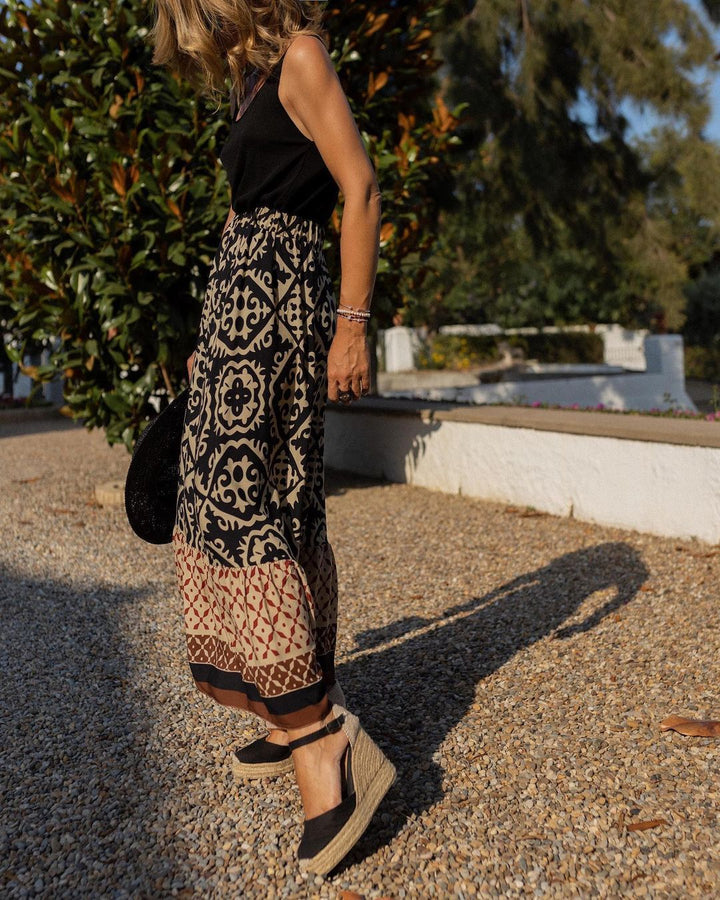 BB | High-Waisted Boho Maxi Skirt – Elegant & Effortlessly Comfortable
