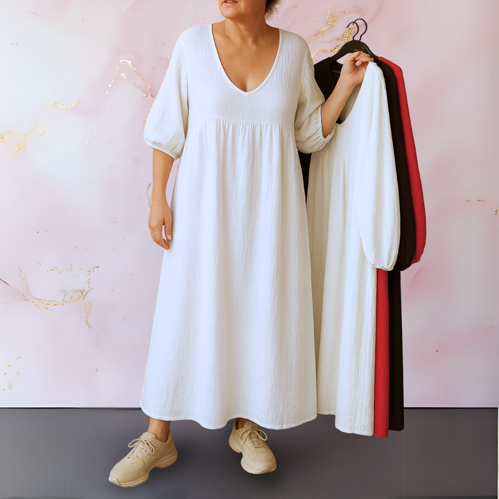 BB - Valerie™ | Plain dress with V-neck