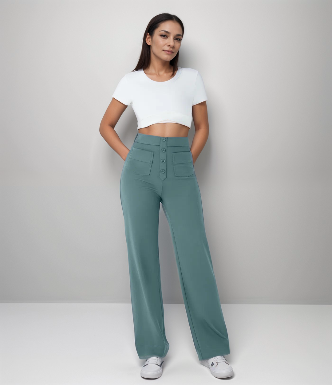 BB | High-Waisted Elastic Trousers | Buy 1 Get 1 FREE