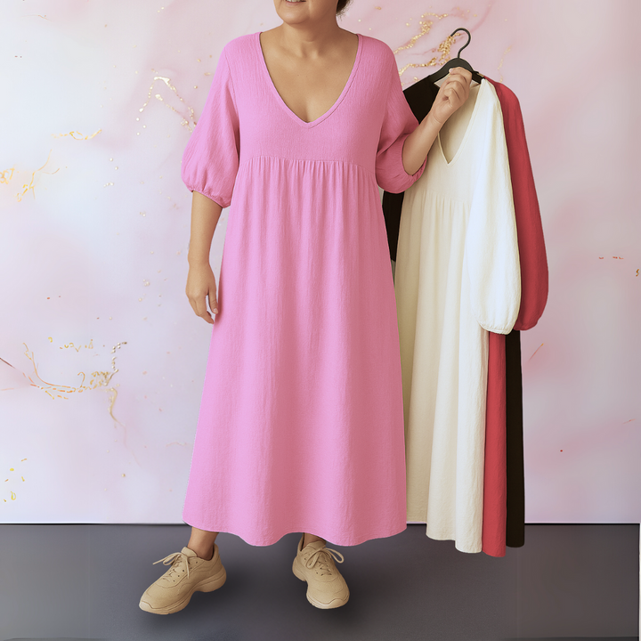 BB - Valerie™ | Plain dress with V-neck