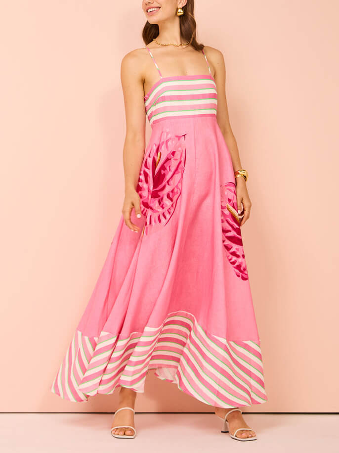 Edmonton Essence™ | Fluid Pink Midi Dress