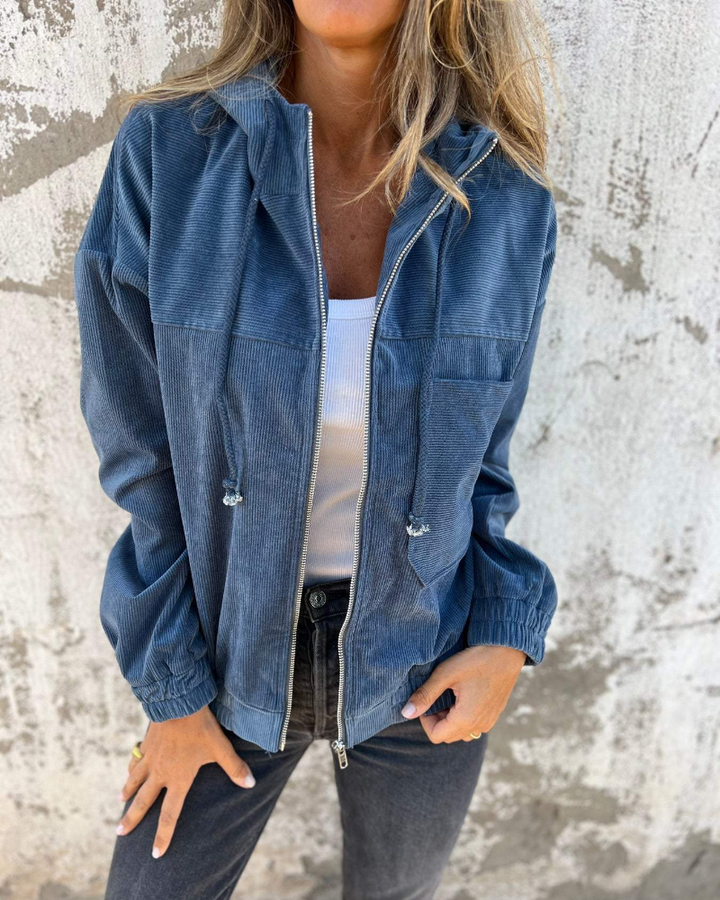 BB - Janet™ | Corduroy hooded jacket with zip
