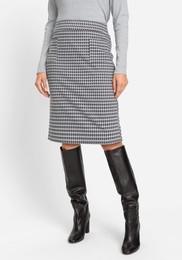 Edmonton Essence™ | Houndstooth Pull-On Skirt