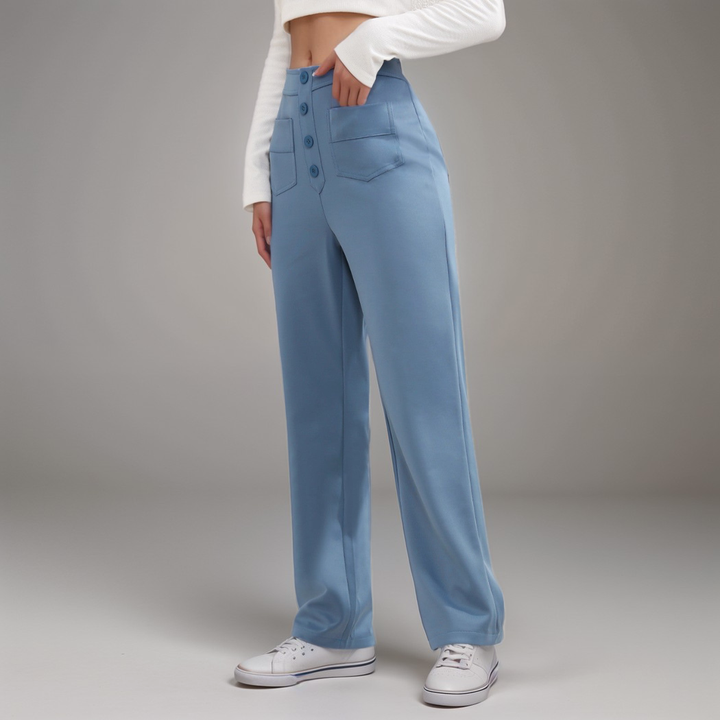 BB | High-Waisted Elastic Trousers | Buy 1 Get 1 FREE