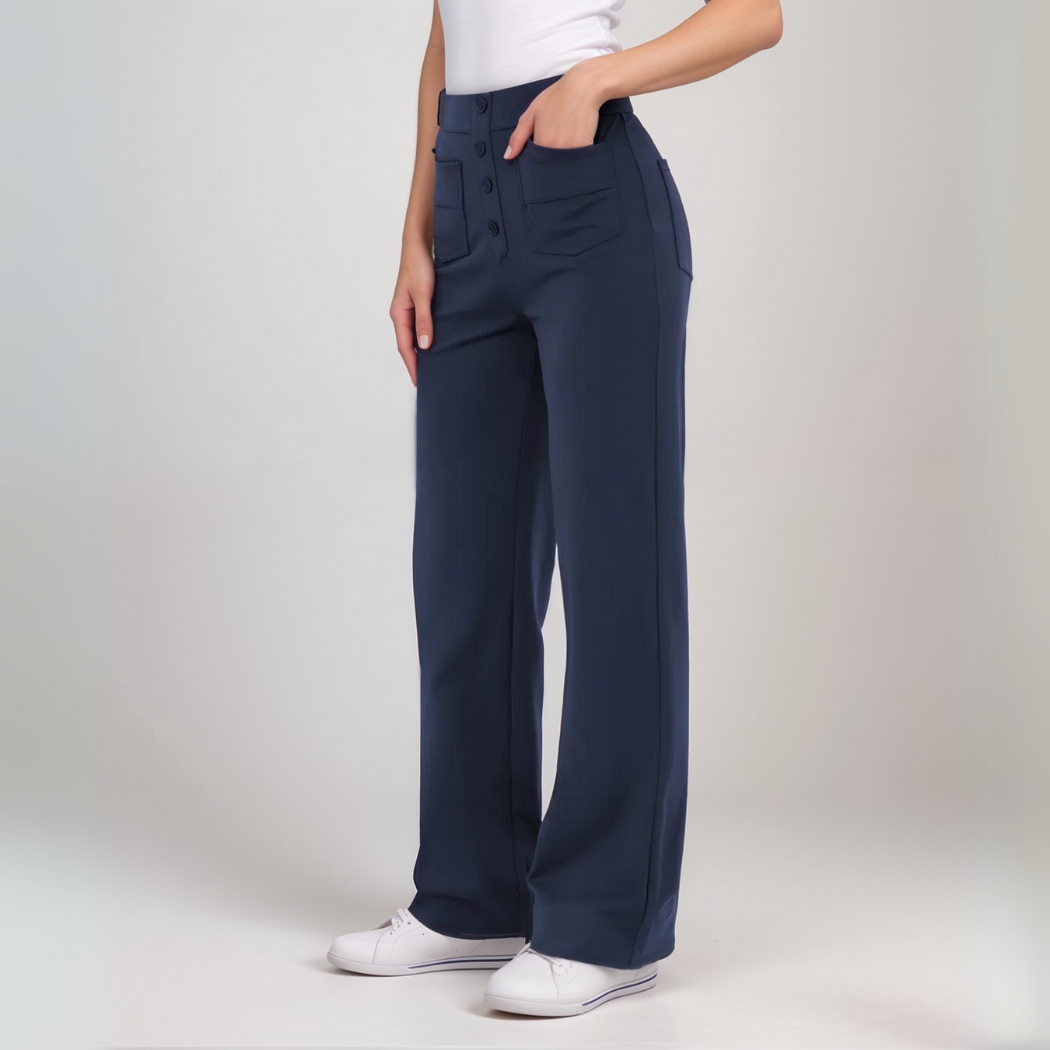 BB | High-Waisted Elastic Trousers | Buy 1 Get 1 FREE