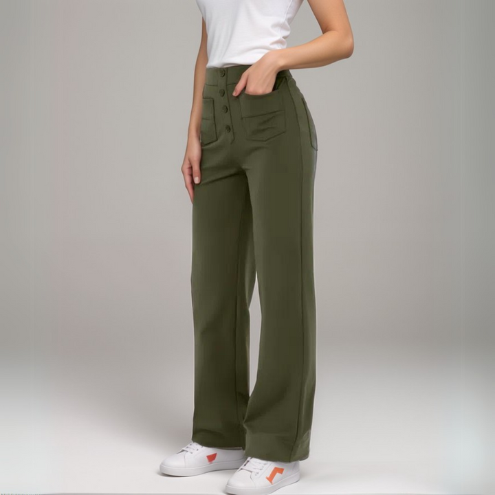 BB | High-Waisted Elastic Trousers | Buy 1 Get 1 FREE