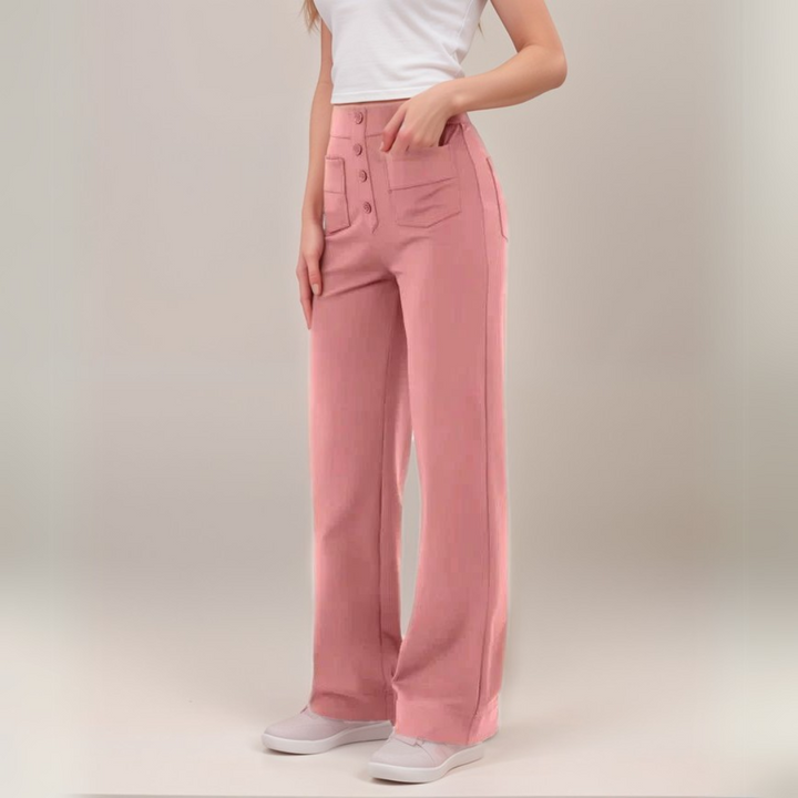 BB | High-Waisted Elastic Trousers | Buy 1 Get 1 FREE