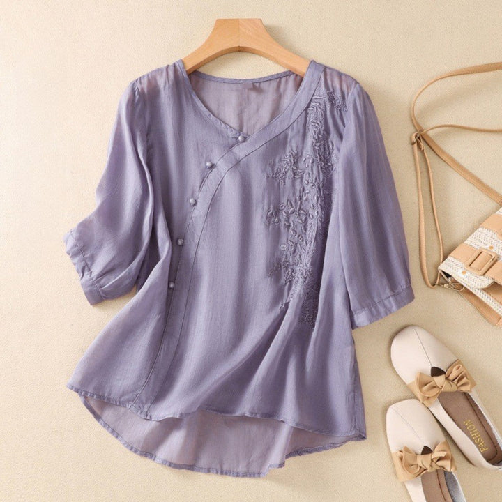 Laurienne™ | Asymmetrical Button-Up Tunic