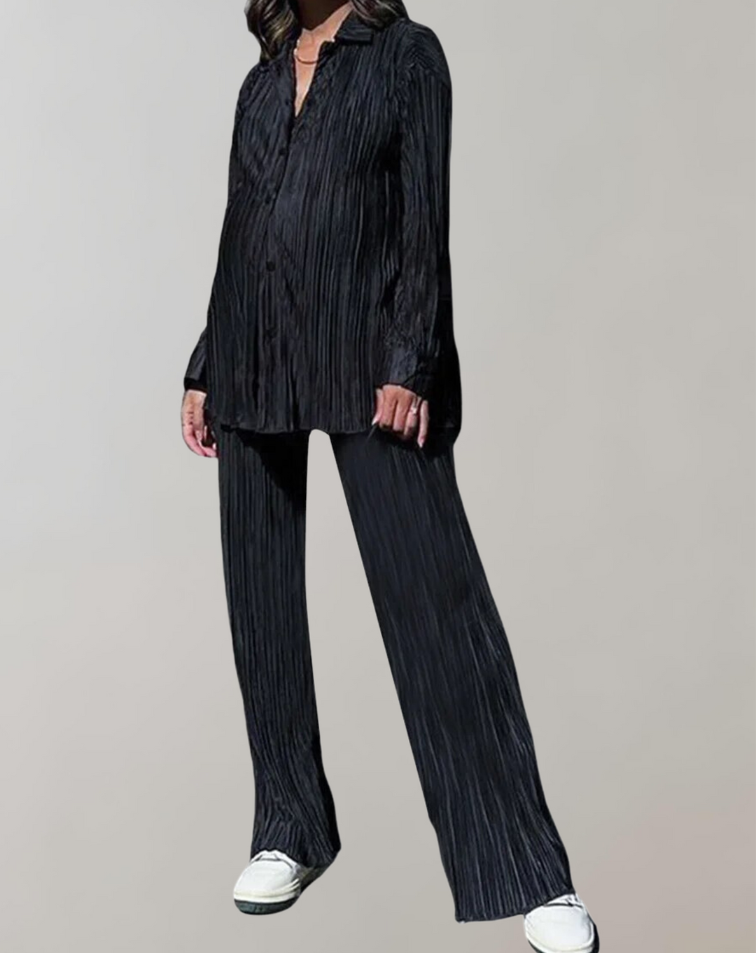 BB - Women's Pleated 2 Piece Trouser Set
