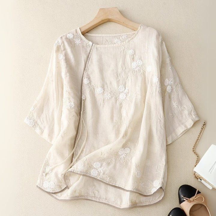 Laurienne™ | Elegant Embroidered Top