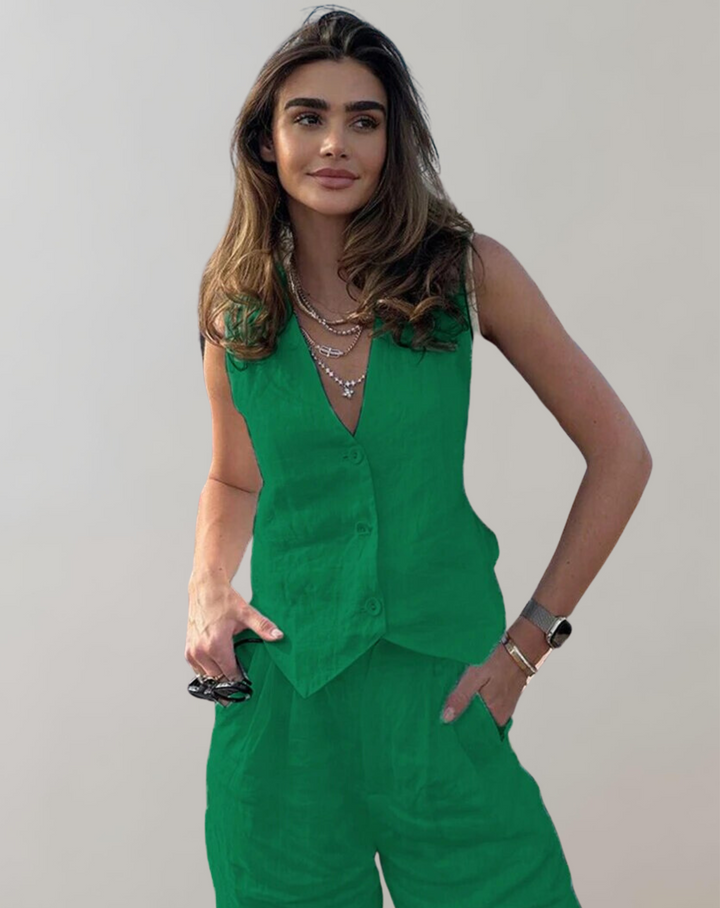 Teressa - Tank Top and High-Waist Trousers