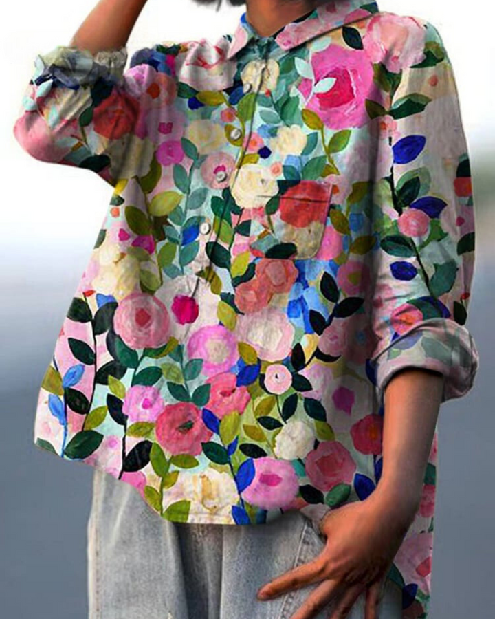 Elegant Floral Print Blouse for Women