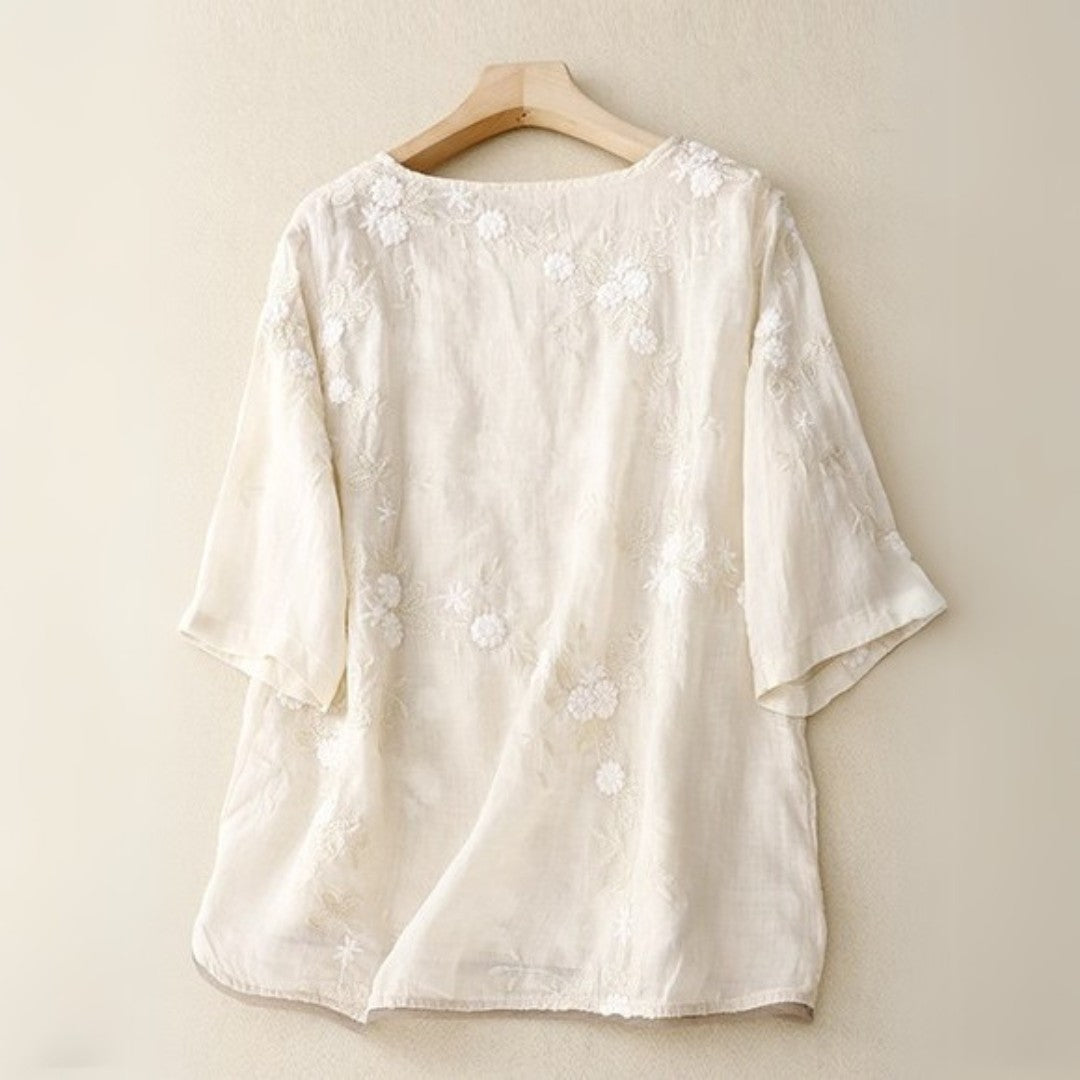 Laurienne™ | Elegant Embroidered Top