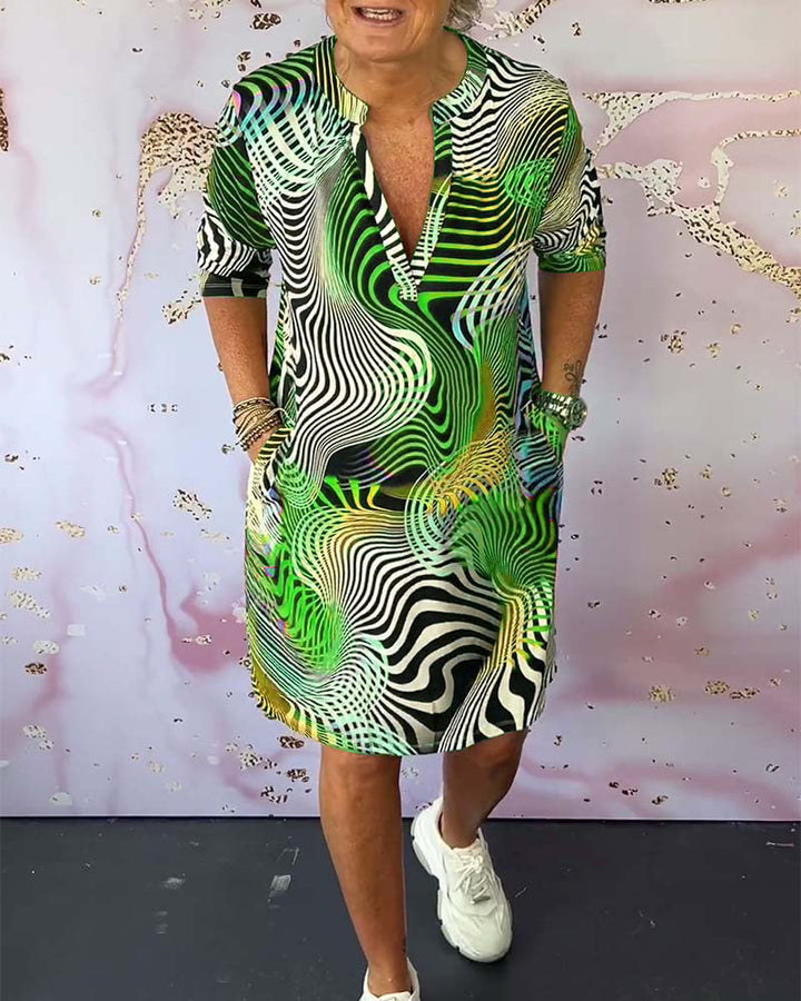 BB - Judith™ | Colourful V-neck Dress