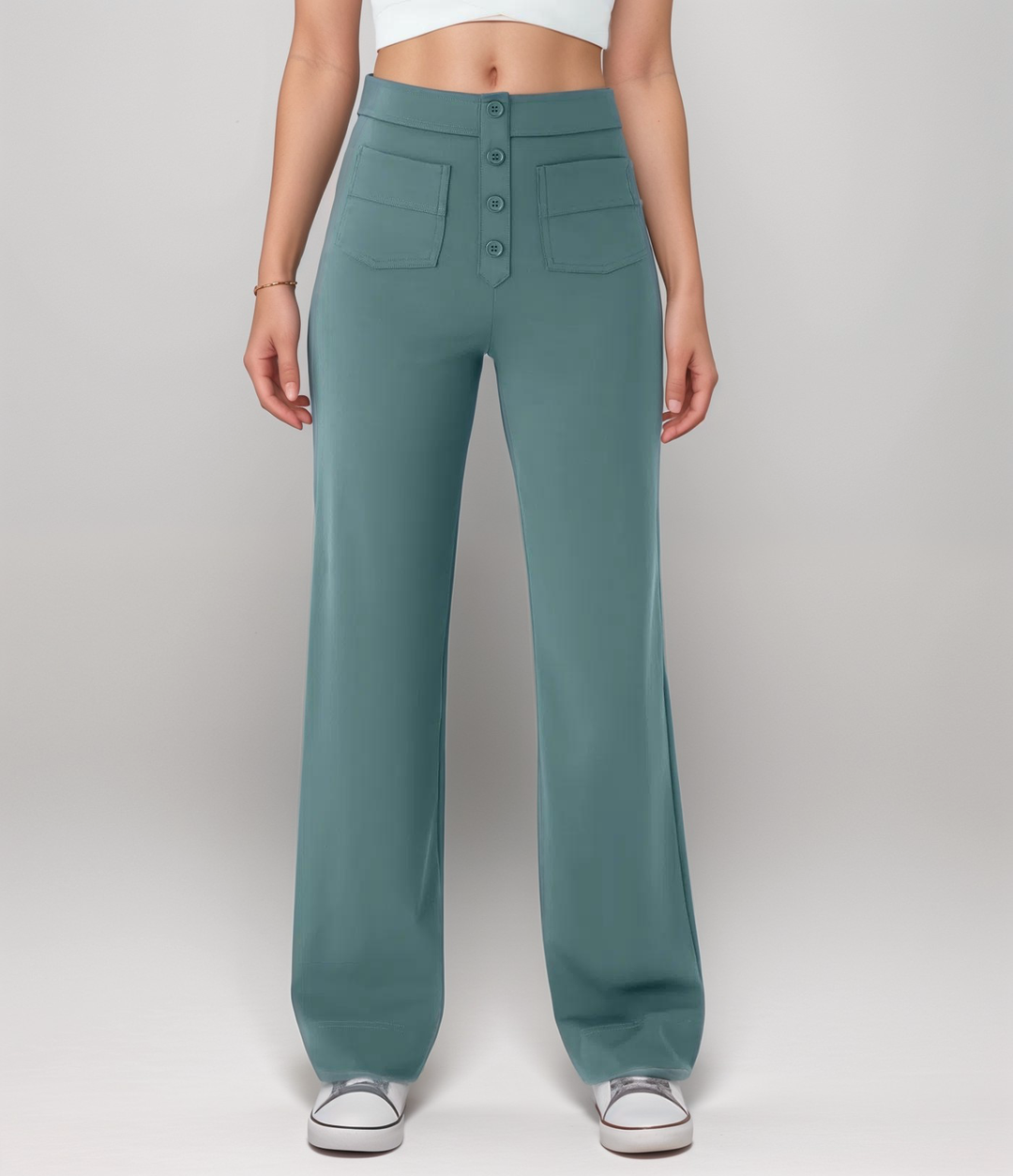 BB | High-Waisted Elastic Trousers | Buy 1 Get 1 FREE