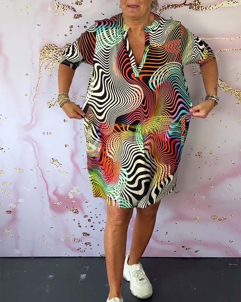 BB - Judith™ | Colourful V-neck Dress