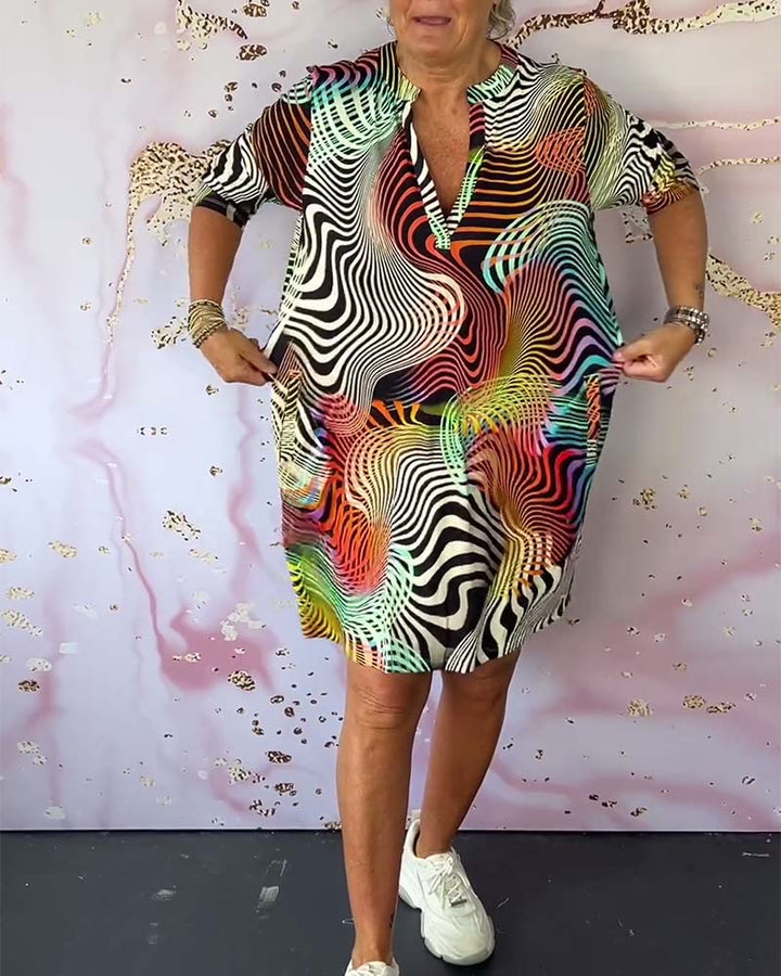 BB - Judith™ | Colourful V-neck Dress