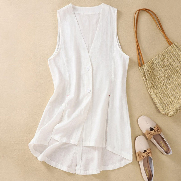 Laurienne™ | Sleeveless Button-Up Gilet