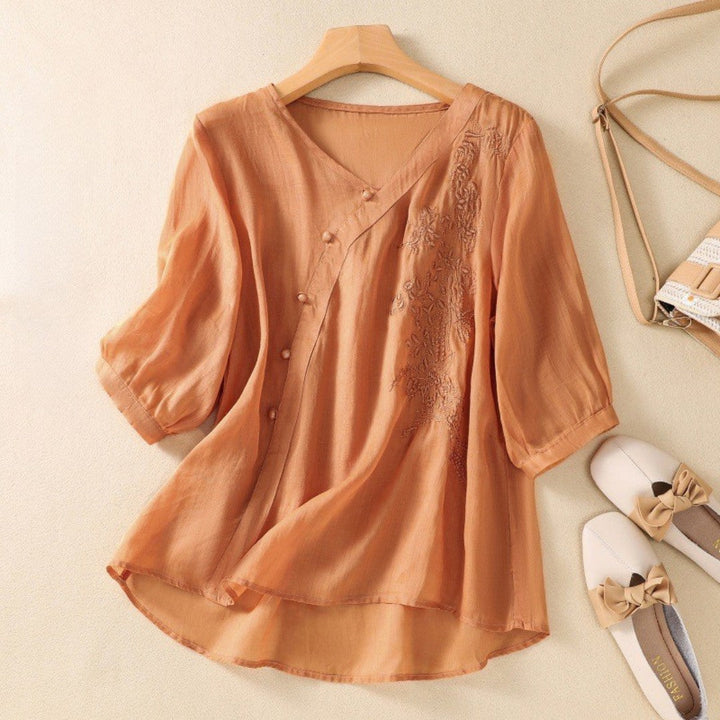 Laurienne™ | Asymmetrical Button-Up Tunic