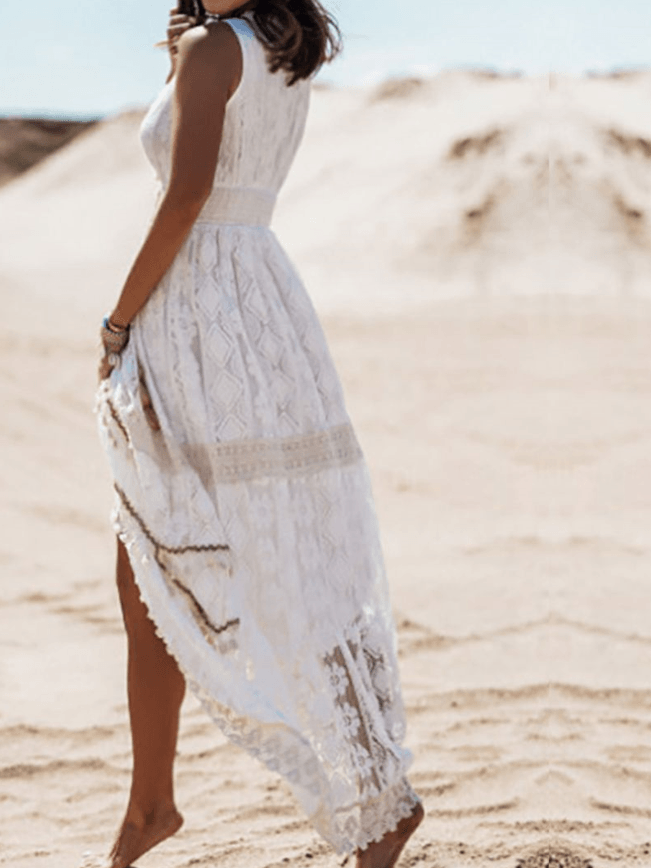 Edmonton Essence™ | Boho Lace Maxi Dress