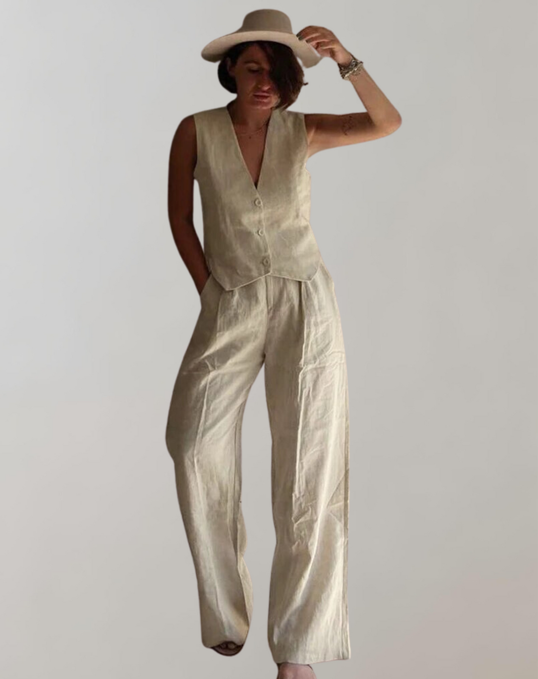 Teressa - Tank Top and High-Waist Trousers