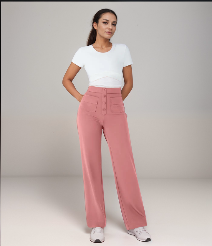BB | High-Waisted Elastic Trousers | Buy 1 Get 1 FREE
