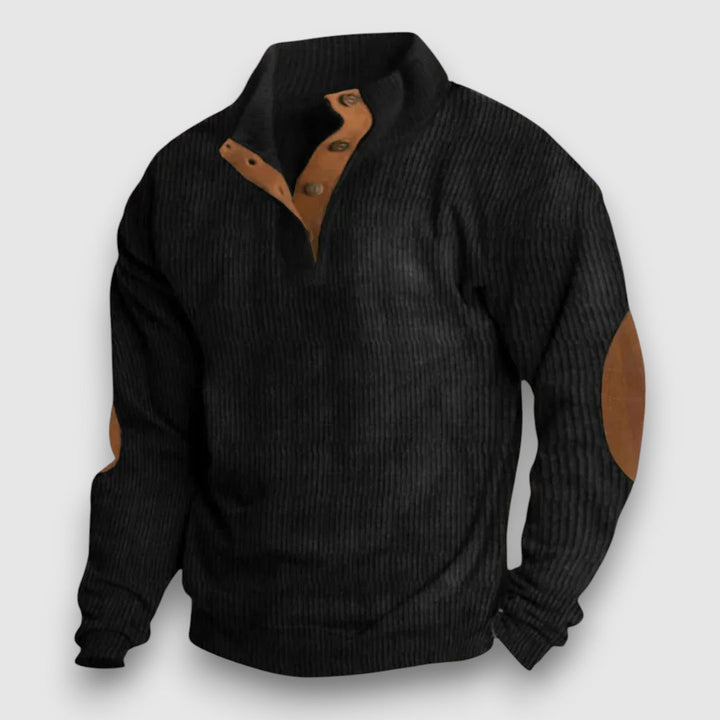 Hudson - Button-Detail Ribbed Sweater
