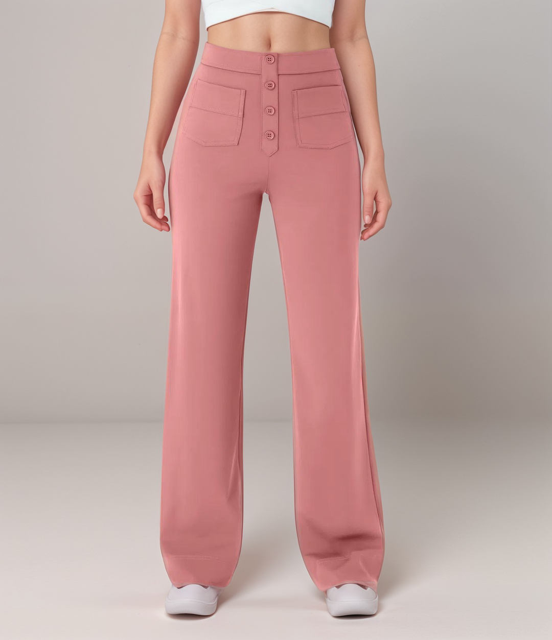 BB | High-Waisted Elastic Trousers | Buy 1 Get 1 FREE