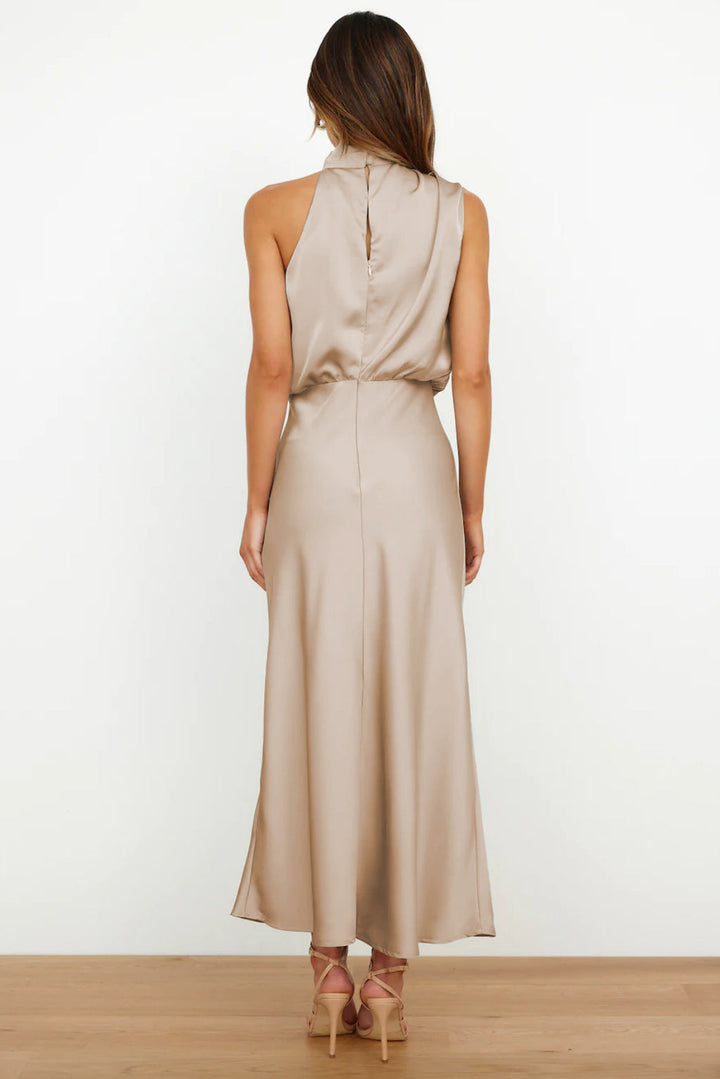 Edmonton Essence™ | Halter Neck Satin Dress