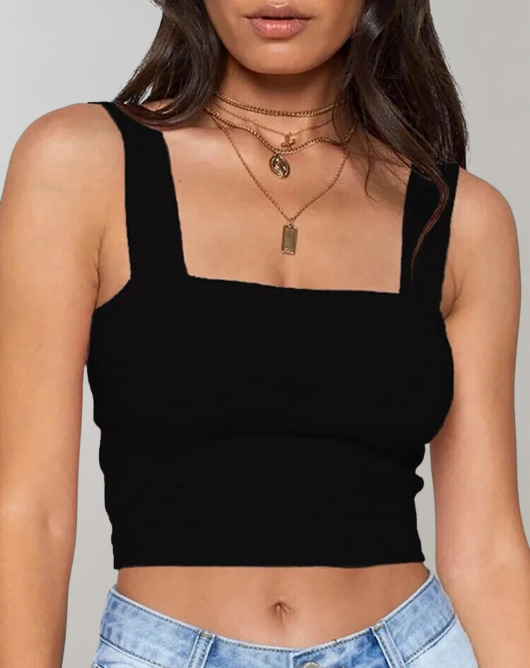 BB - Women's Crop Top with Neckline