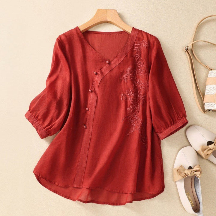 Laurienne™ | Asymmetrical Button-Up Tunic