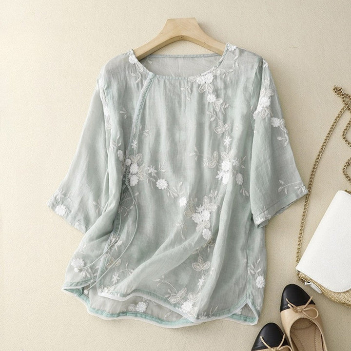 Laurienne™ | Elegant Embroidered Top