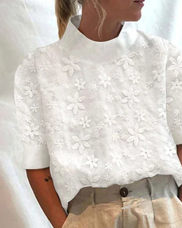 BB - Linda | With Embroidered Solid Stand-Up Collar