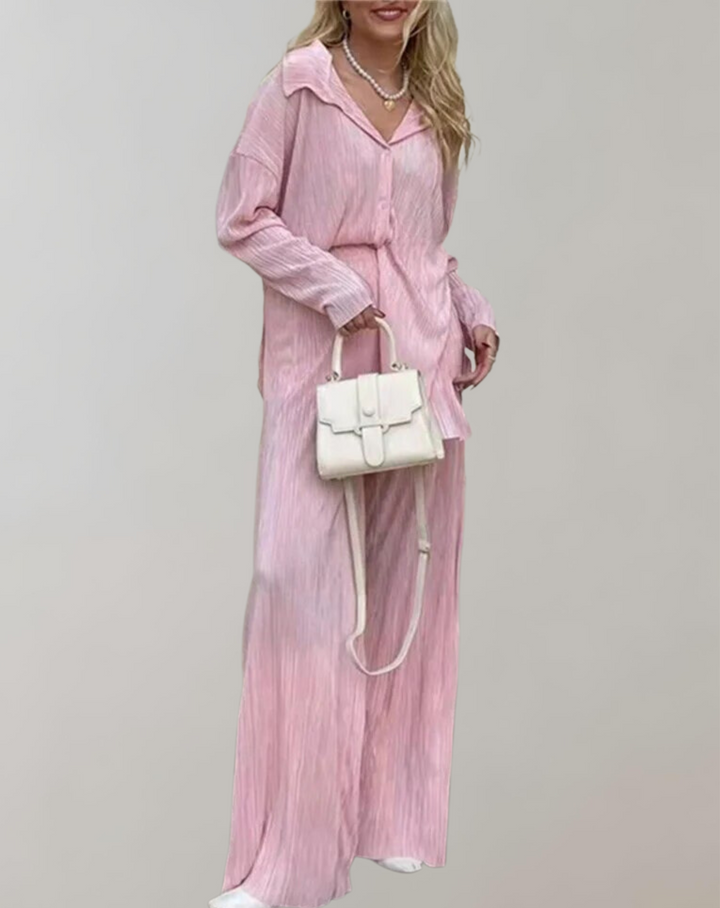 BB - Women's Pleated 2 Piece Trouser Set