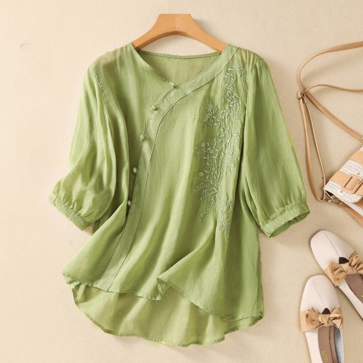 Laurienne™ | Asymmetrical Button-Up Tunic