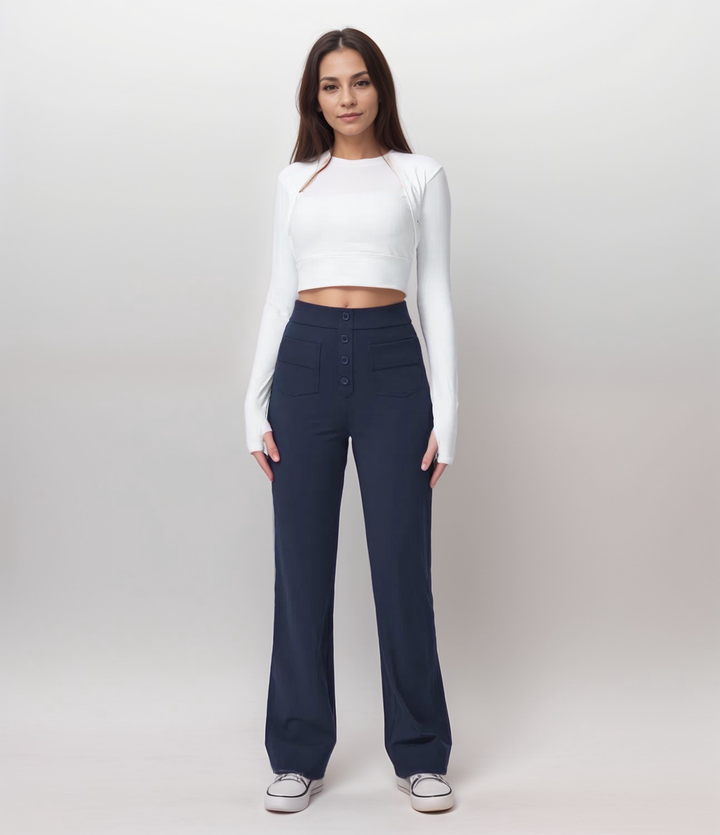 BB | High-Waisted Elastic Trousers | Buy 1 Get 1 FREE