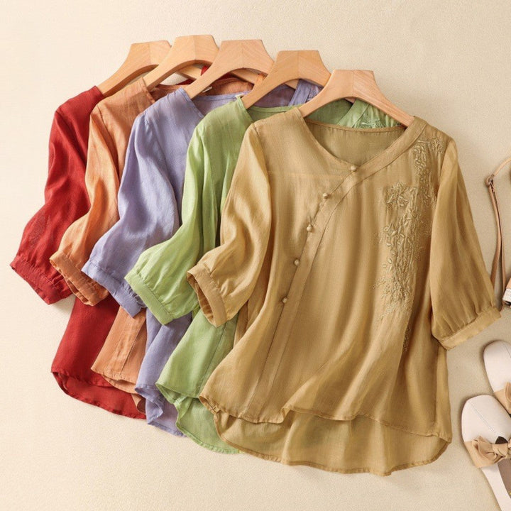 Laurienne™ | Asymmetrical Button-Up Tunic