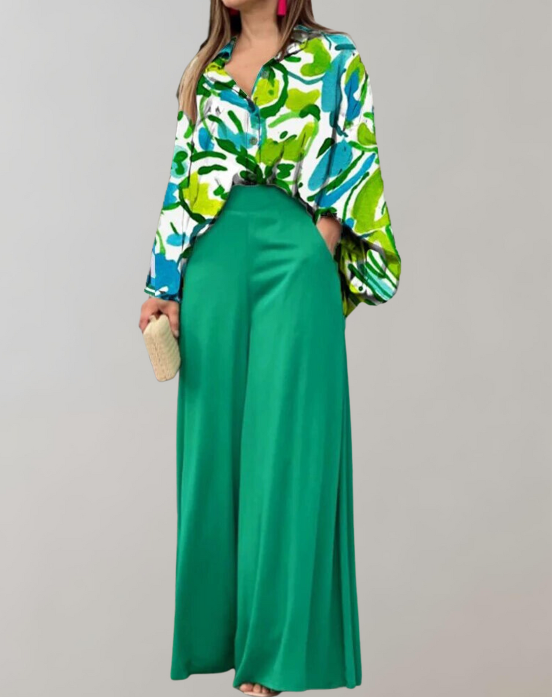 Nina - New Casual High Waist Wide Leg Pants