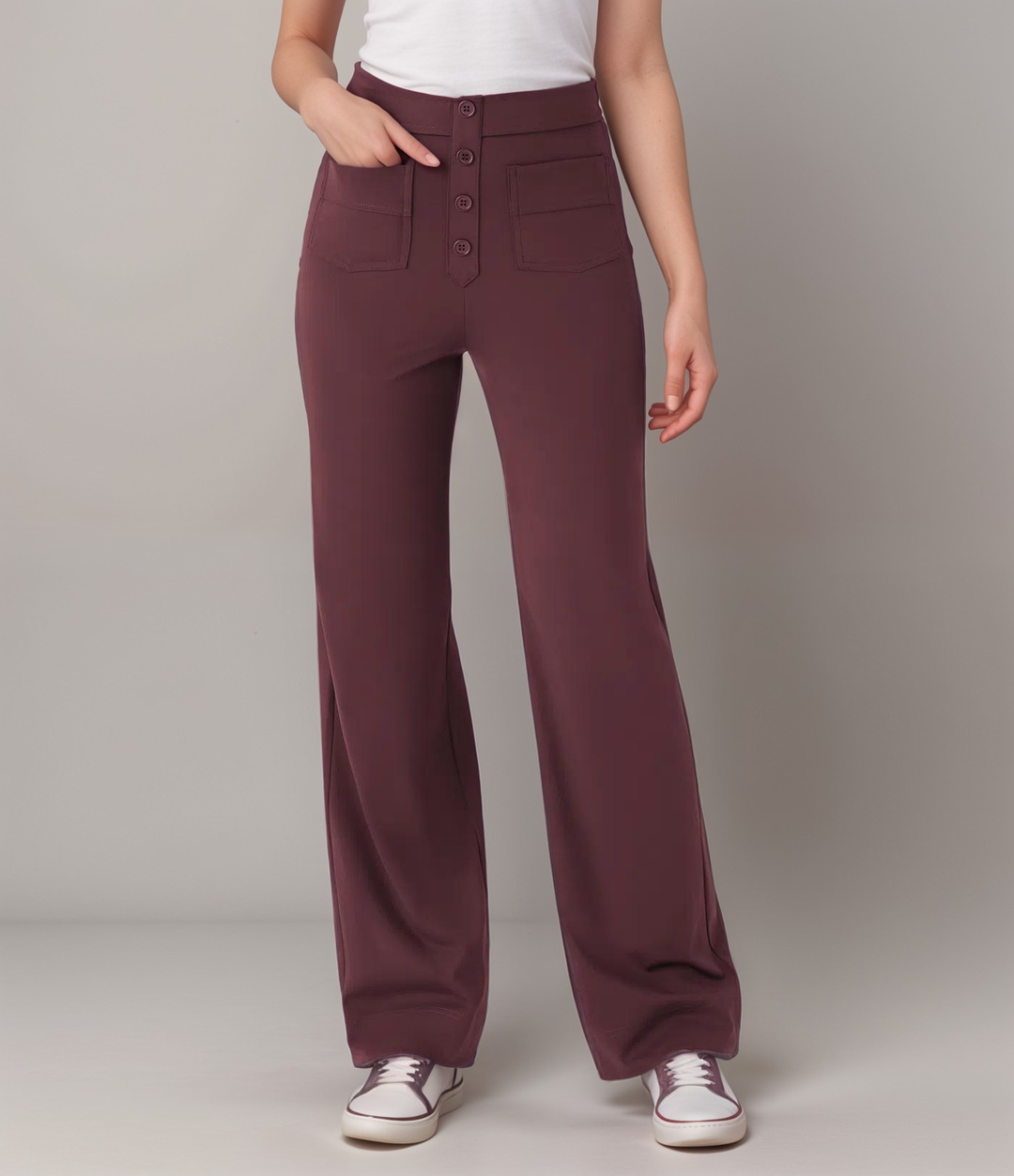 BB | High-Waisted Elastic Trousers | Buy 1 Get 1 FREE