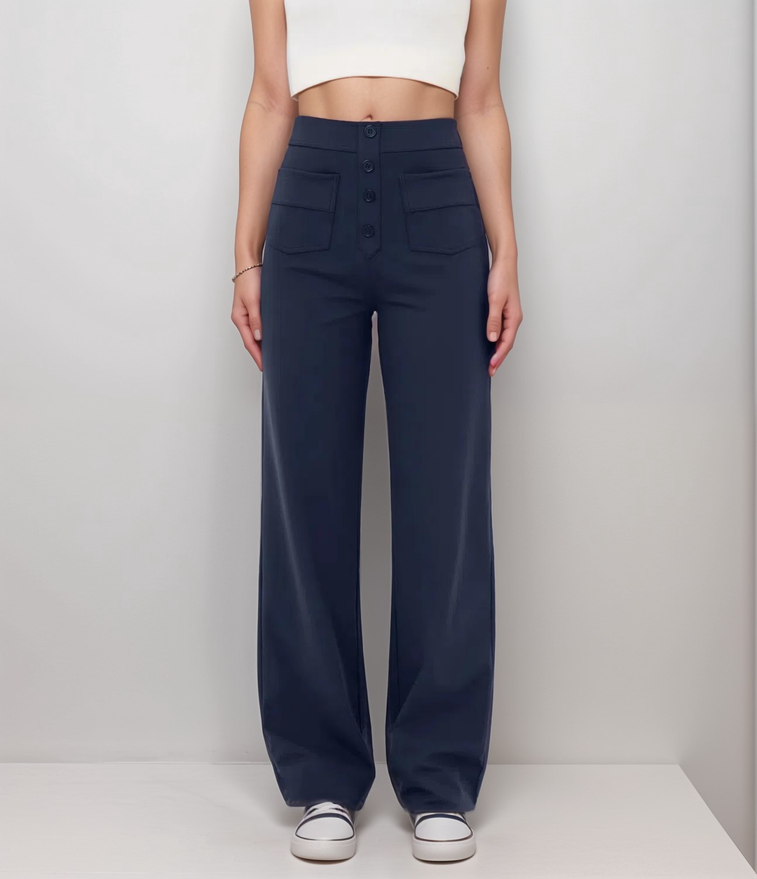 BB | High-Waisted Elastic Trousers | Buy 1 Get 1 FREE