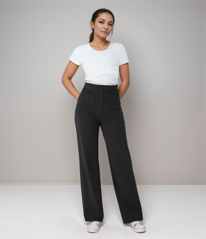 BB | High-Waisted Elastic Trousers | Buy 1 Get 1 FREE