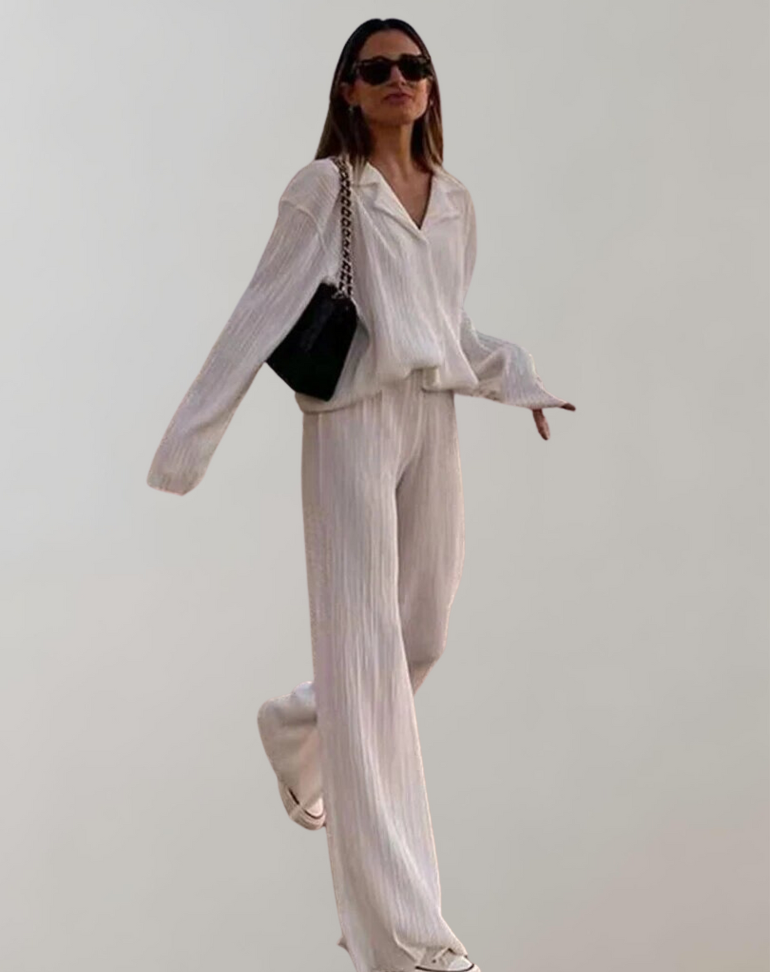 BB - Women's Pleated 2 Piece Trouser Set