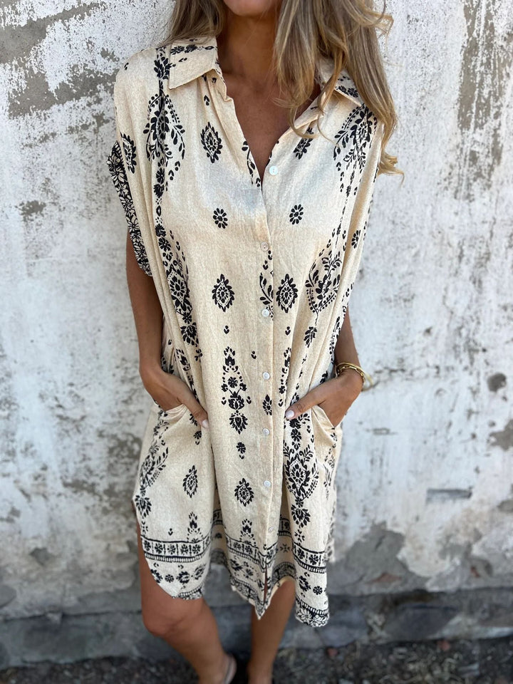 BB | Casual Loose-Fit Dress with Short Sleeves