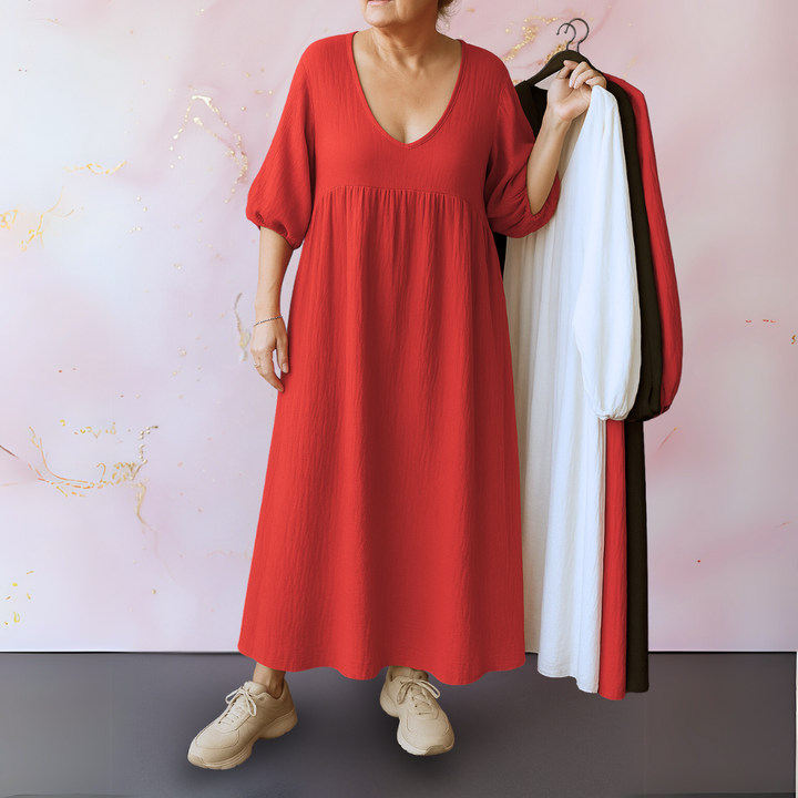 BB - Valerie™ | Plain dress with V-neck