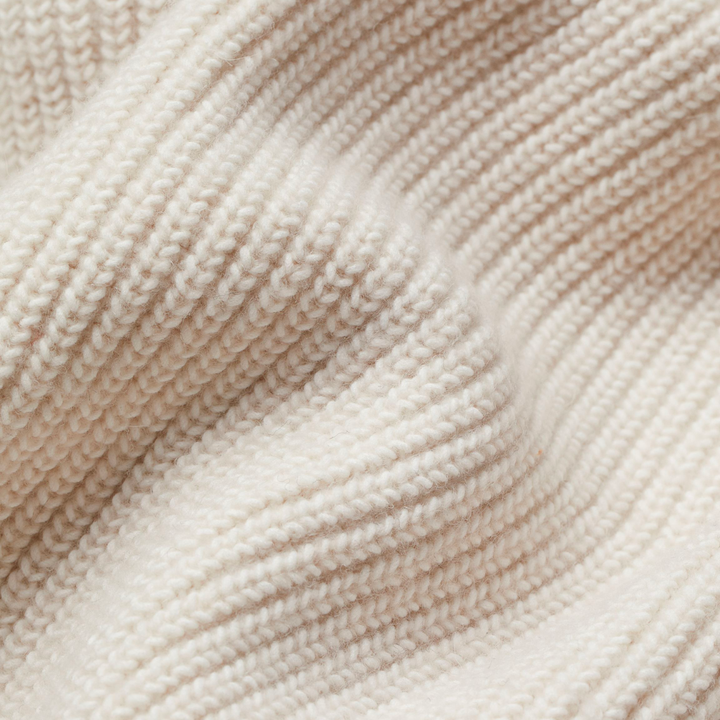 Women's Chunky Knit Cardigan – Comfortable Oversized Cardigan in Beige – Soft Cardigan with Pockets for Autumn & Winter