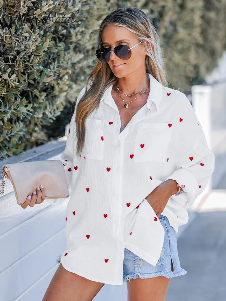 BB | Long Sleeve Heart Blouse