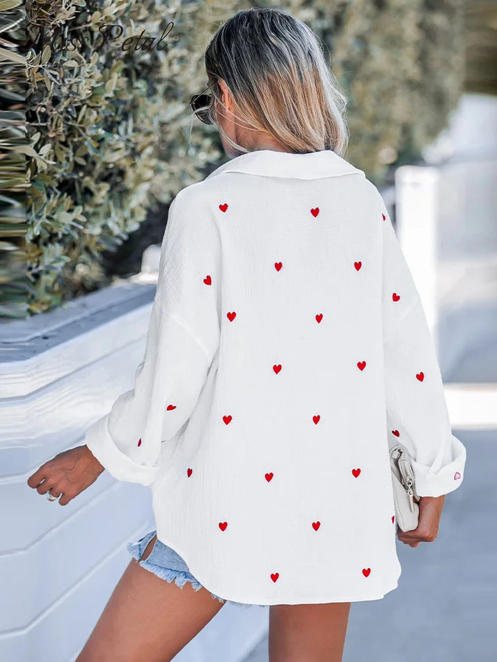 BB | Long Sleeve Heart Blouse